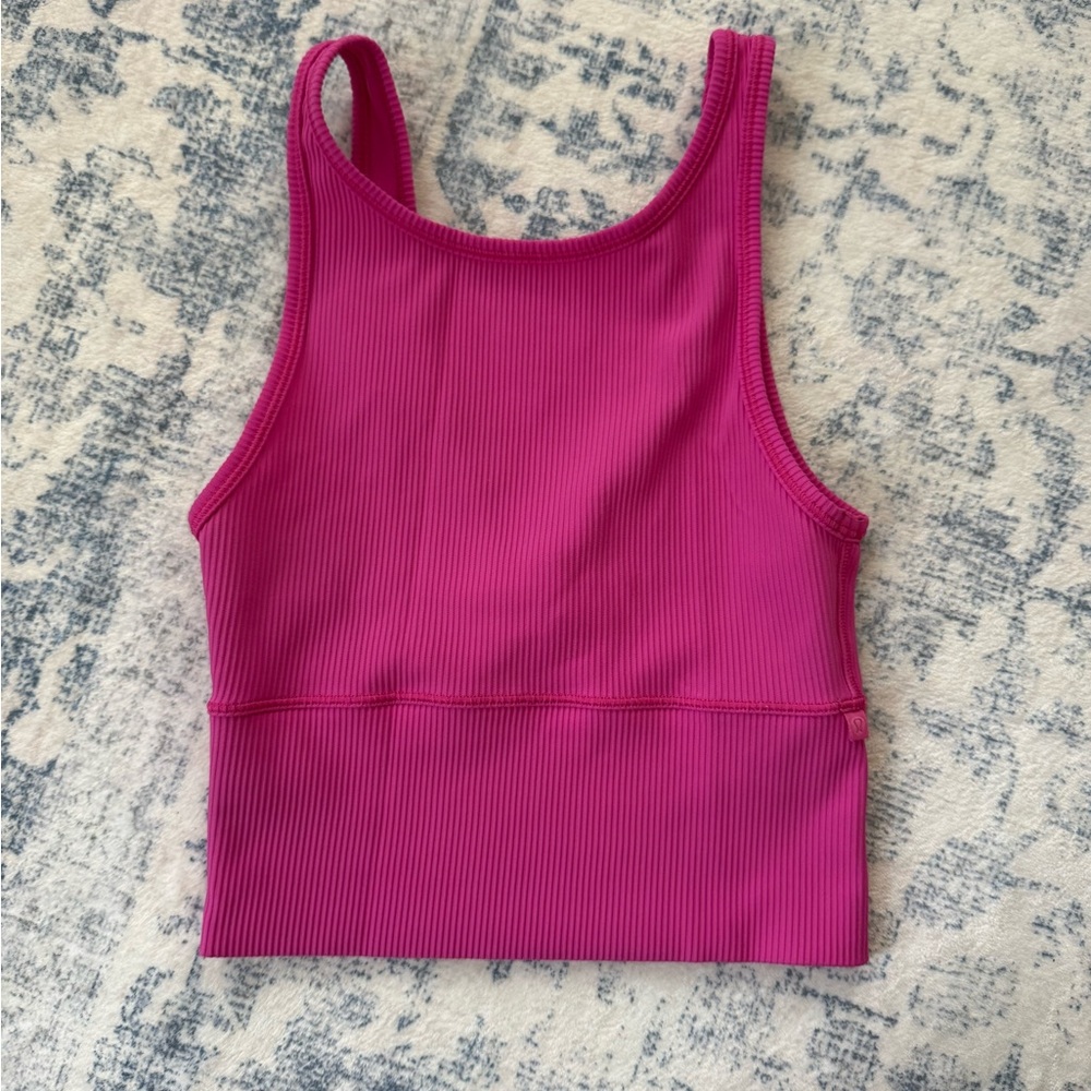 Women's Hot Pink Ribbed Lululemon Tank Top